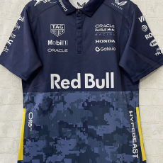 2025 Red Bull Royal blue Polo Racing Suit