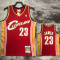 2003-04 Cleveland Cavaliers JAMES #23 Red Retro Top Quality Hot Pressing NBA Jersey