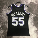 2001 Kings WILLIAMS #55 Black Retro Top Quality Hot Pressing NBA Jersey