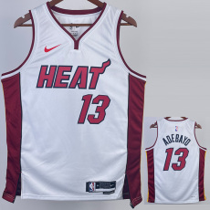 22-23 HEAT ADEBAYO #13 White Top Quality Hot Pressing NBA Jersey (V领）