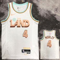 22-23 Kings MOBLEY #4 White City Edition Top Quality Hot Pressing NBA Jersey