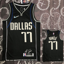 Dallas Mavericks Glory version DONCIC #77 Black Top Quality Hot Pressing NBA Jersey