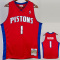 2008-09 Pistons IVERSON #1 Red Retro Top Quality Hot Pressing NBA Jersey