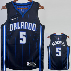 22-23 Magic BANCHERO #5 Black Top Quality Hot Pressing NBA Jersey（黑色条纹）