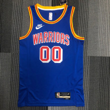 Warriors KUMINGA #00 Blue 75th Anniversary Retro NBA Jersey