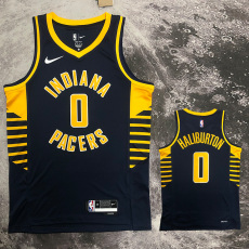 22-23 Indiana Pacers HALIBURTON #0 Black Away Top Quality Hot Pressing NBA Jersey