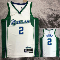 2022 Dallas Mavericks IRVING #2 White Green City Edition Top Quality Hot Pressing NBA Jersey