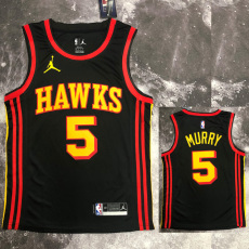 HAWKS MURRY #5 Black Top Quality Hot Pressing NBA Jersey (Trapeze Edition)