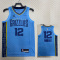 22-23 GRIZZLIES MORANT #12 Blue Top Quality Hot Pressing NBA Jersey (Trapeze Edition)