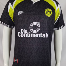 1995-1996 Dortmund Away Black Retro Soccer Jersey