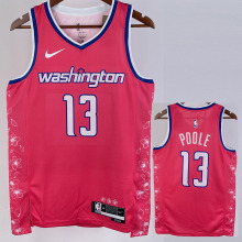 22-23 Wizards POOLE #13 Pink City Edition Top Quality Hot Pressing NBA Jersey