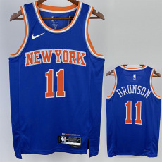 22-23 KNICKS BRUNSION #11 Blue Top Quality Hot Pressing NBA Jersey