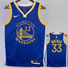 22-23 WARRIORS WISEMAN #33 Blue Top Quality Hot Pressing NBA Jersey (V领)