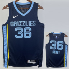 22-23 GRIZZLIES SMART #36 Dark Blue Top Quality Hot Pressing NBA Jersey