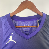 23-24 Kings FOX #5 Purple Top Quality Hot Pressing NBA Jersey (Trapeze Edition)飞人版