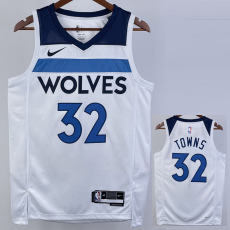 22-23 Timberwolves TOWNS #32 White Top Quality Hot Pressing NBA Jersey