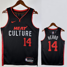 23-24 HEAT HERRO #14 Black City Edition Top Quality Hot Pressing NBA Jersey (V领）