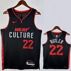 23-24 HEAT BUTLER #22 Black City Edition Top Quality Hot Pressing NBA Jersey (V领）