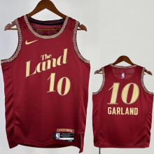 23-24 Cleveland Cavaliers GARLAND #10 Red City Edition Top Quality Hot Pressing NBA Jersey