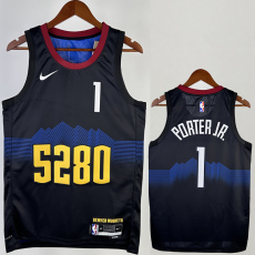 23-24 Nuggets PORTERJR. #1 Black City Edition Top Quality Hot Pressing NBA Jersey