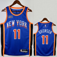 23-24 KNICKS BRUNSON #11 Blue City Edition Top Quality Hot Pressing NBA Jersey