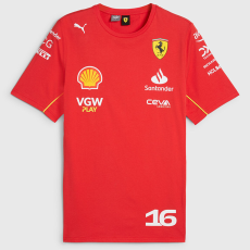 2024 F1 Ferrari #16 Red Racing Suit (圆领)