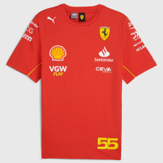 2024 F1 Ferrari #55 Red Racing Suit (圆领)