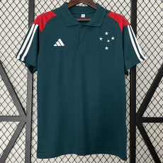 24-25 Cruzeiro Green Polo Short Sleeve