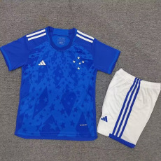 24-25 Cruzeiro Home Kids Soccer Jersey