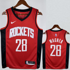 22-23 ROCKETS WAGNER #28 Red Away Top Quality Hot Pressing NBA Jersey