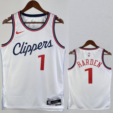 24-25 Clippers HARDEN #1 White City Edition Home Top Quality Hot Pressing NBA Jersey