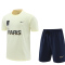 24-25 PSG Paris Beige Training Short Suit (100%Cotton)纯棉