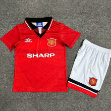 1994-1996 Man Utd Home Kids Retro Soccer Jersey