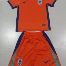 24-25 Netherlands Home Kids Soccer Jersey