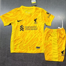 24-25 LIV Yellow GoalKeeper Kids Soccer Jersey