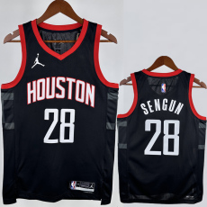 23-24 Rockets SENGUN #28 Black Top Quality Hot Pressing NBA Jersey (Trapeze Edition)飞人版