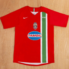 2005-2006 JUV Away Red Retro Soccer Jersey