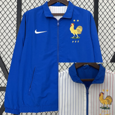 24-25 France Blue & White Double Sided Windbreaker (双面风衣)