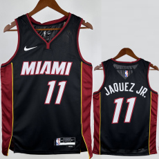 22-23 HEAT JAQUEZ JR. #11 Black Top Quality Hot Pressing NBA Jersey (V领）