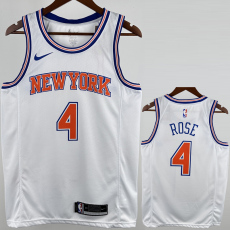 2018-19 KNICKS ROSE #4 White Top Quality Hot Pressing NBA Jersey