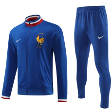 24-25 France Fancy Blue Jacket Tracksuit