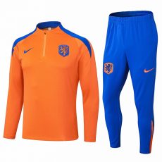 24-25 Netherlands Orange Half Pull Tracksuit (半拉链)