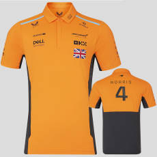 2024 McLaren #4 Polo Yellow Black Racing Suit (有领)