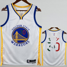 WARRIORS CURRY #30 White Top Quality Hot Pressing NBA Jersey (V领)