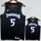 2017-2018 TIMBERWOLVES EDWARDS #5 Black Retro Top Quality Hot Pressing NBA Jersey