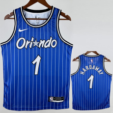 2018-2019 Magic HARDAWAY #1 Blue Retro Top Quality Hot Pressing NBA Jersey (条纹)