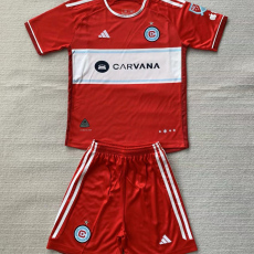 24-25 Chicago Fire Home Kids Soccer Jersey (带章)