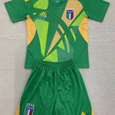 24-25 Italy Green GoalKeeper Kids Soccer Jersey