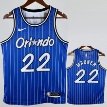 2018-2019 Magic WAGNER #22 Blue Retro Top Quality Hot Pressing NBA Jersey (条纹)