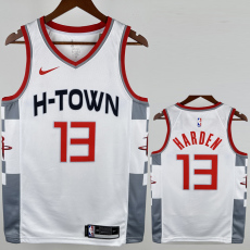 2019-20 ROCKETS HARDEN #13 White City Edition Top Quality Hot Pressing NBA Jersey